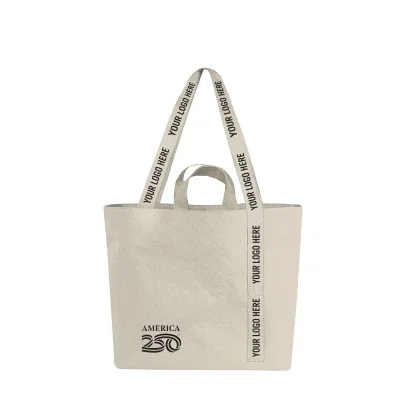 America250™ 14 oz. Recycled Mono-Strap Canvas Tote Bag