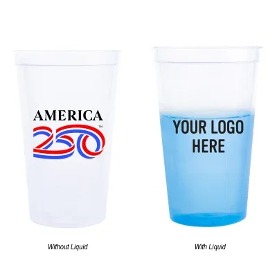 Three sizes of the color shifting cup, from 12 to 22 ounces