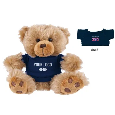 America250 brown teddy bear shown seated upright