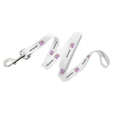 Dye sublimated dog leash measuring 60 inches long and 3/4 inch wide