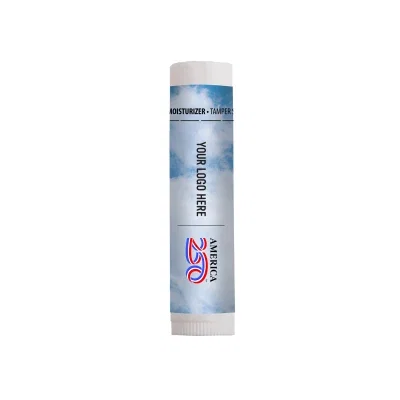 White lip balm tube with all natural wax, made in the USA