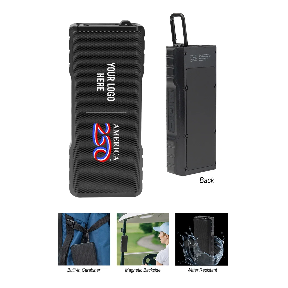 America250™ Magnetic Speaker With Carabiner — view 2