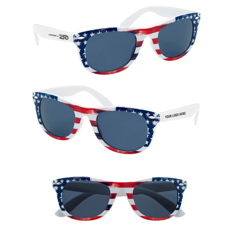 Arm and lens detail on the flag themed frames