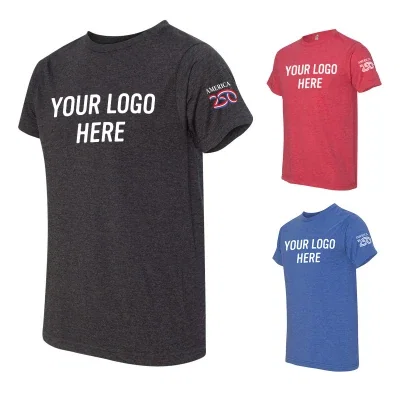 America250™ USA Made 50/50 Fine Jersey Crew T-Shirt