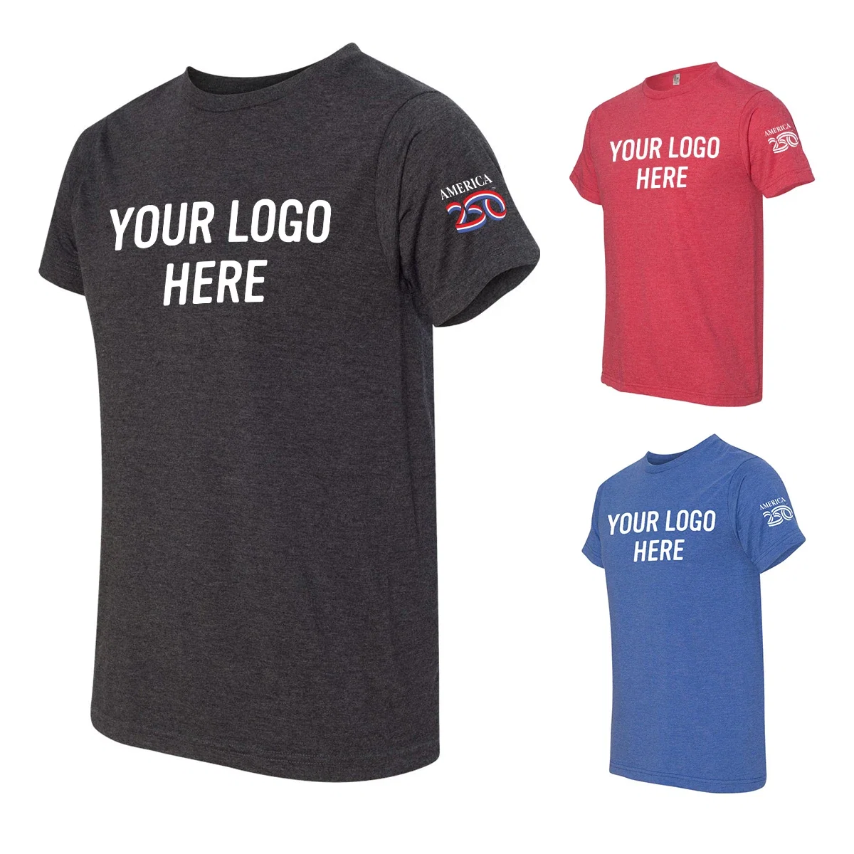 America250™ USA Made 50/50 Fine Jersey Crew T-Shirt — view 2