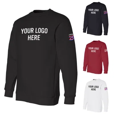 Fleece sweatshirt with ribbed collar and cuffs, laid flat