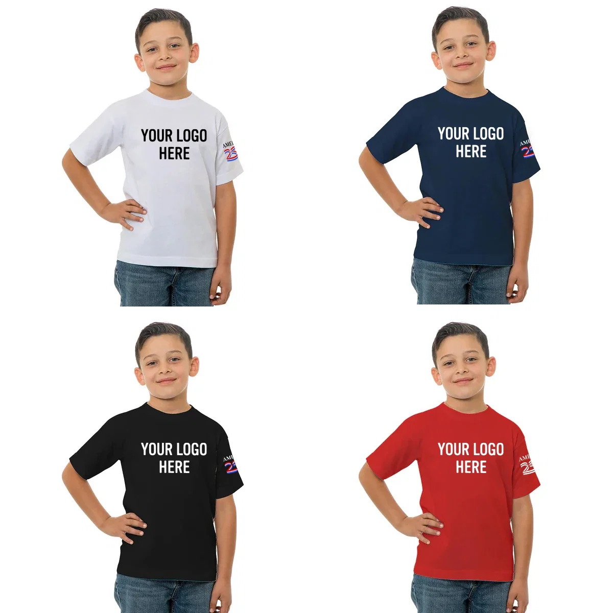 America250™ USA Made Youth Crew T-Shirt — view 2