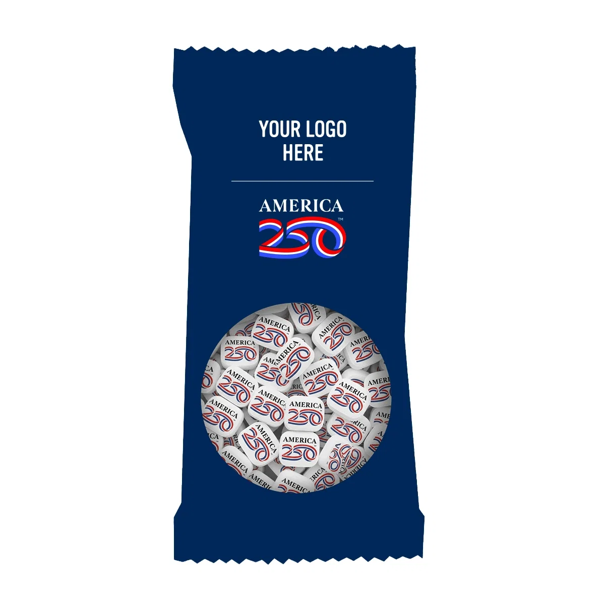 Mints shown beside the five-inch tall pack bag