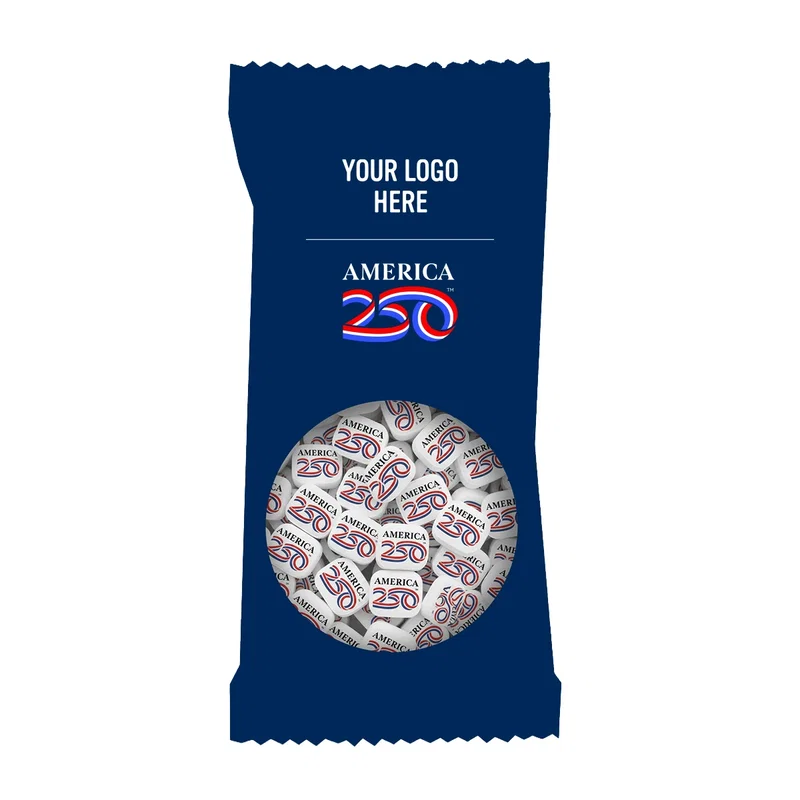 America250™ Zagasnacks™ Pack Promo Bag with Printed Mints - 5" — view 2