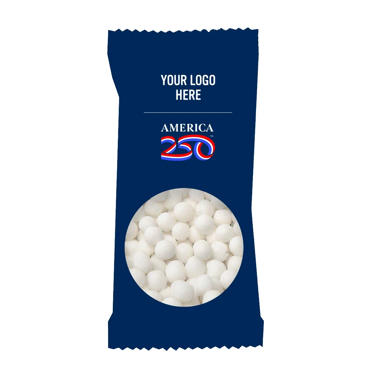 Tall treat packet suited to desk drops and conference welcome gifts