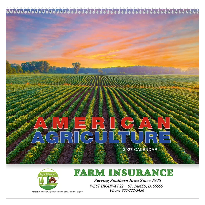American Agriculture Wall Calendar: 2025 Spiral Bound