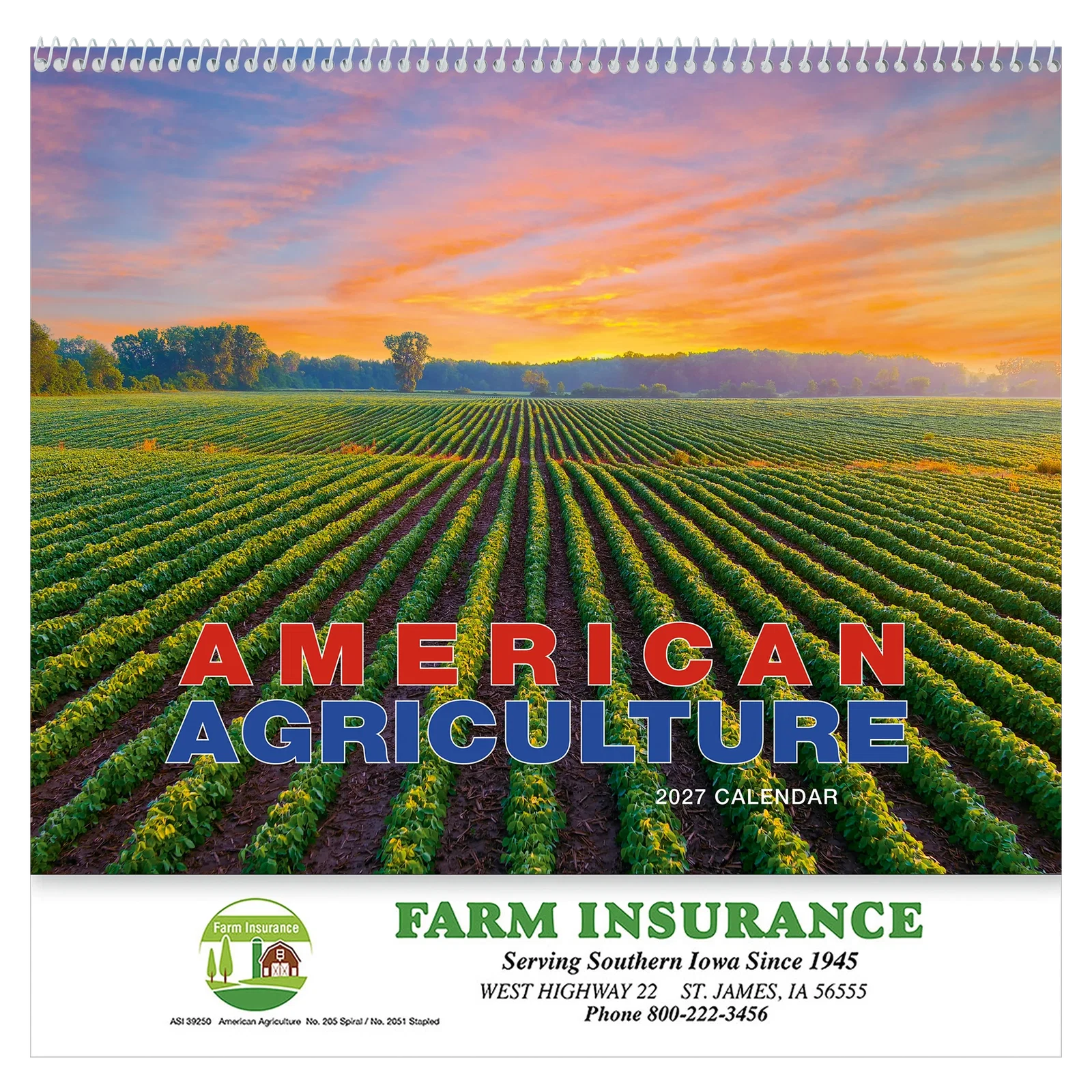 American Agriculture Wall Calendar: 2025 Spiral Bound