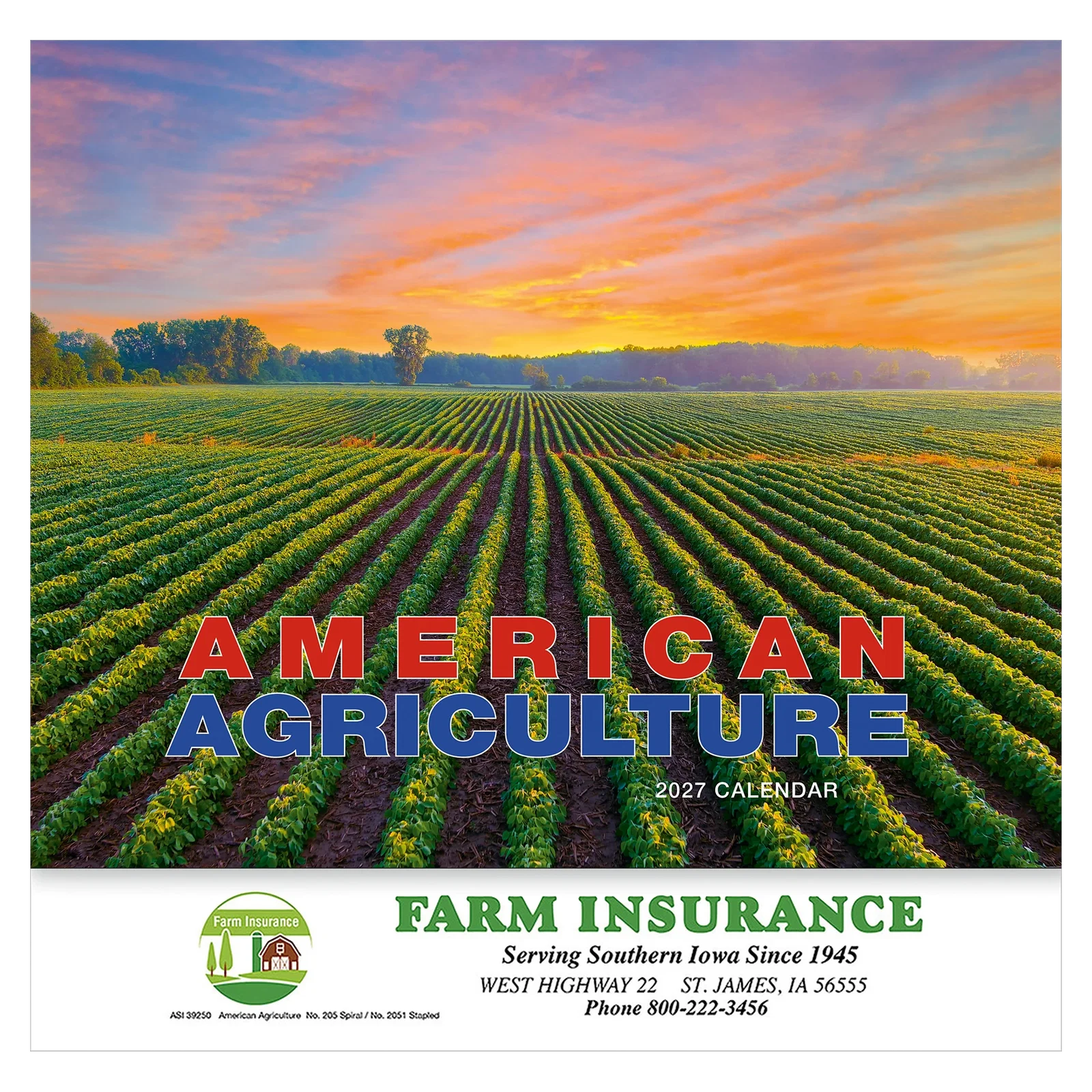 American Agriculture Wall Calendar: 2025 Stapled