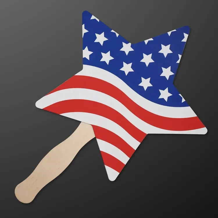American Flag Star Hand Fan (NON-Light Up) — view 2