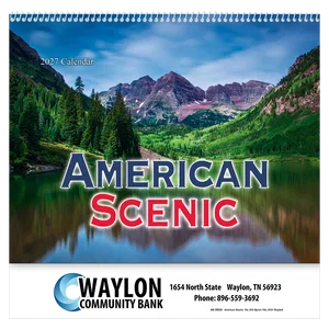 American Scenic Wall Calendar: 2025 Spiral Bound