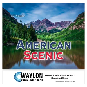American Scenic Wall Calendar: 2025 Stapled