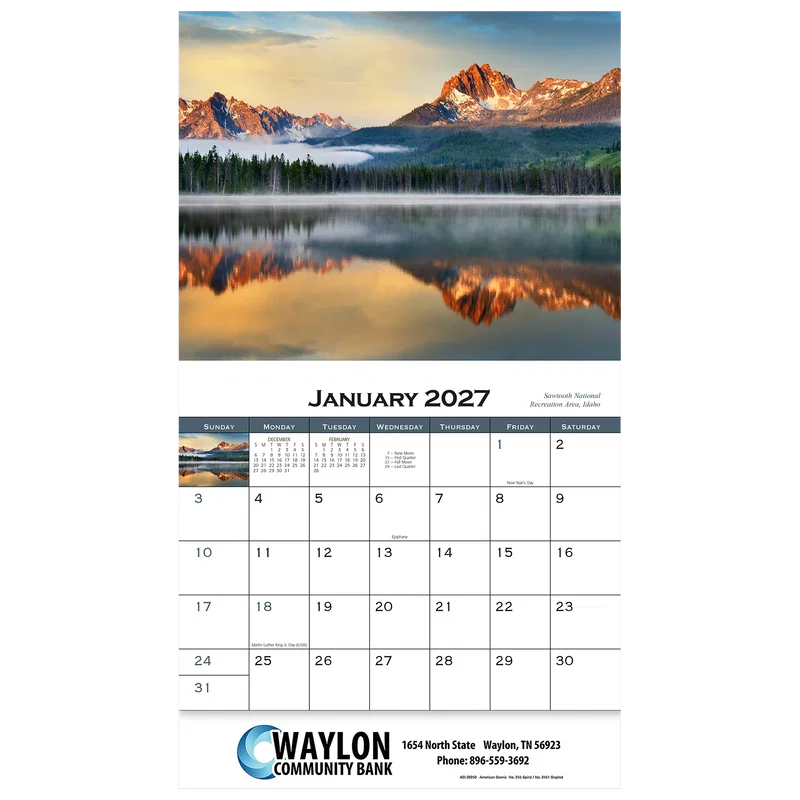 American Scenic Wall Calendar: 2025 Stapled — view 2