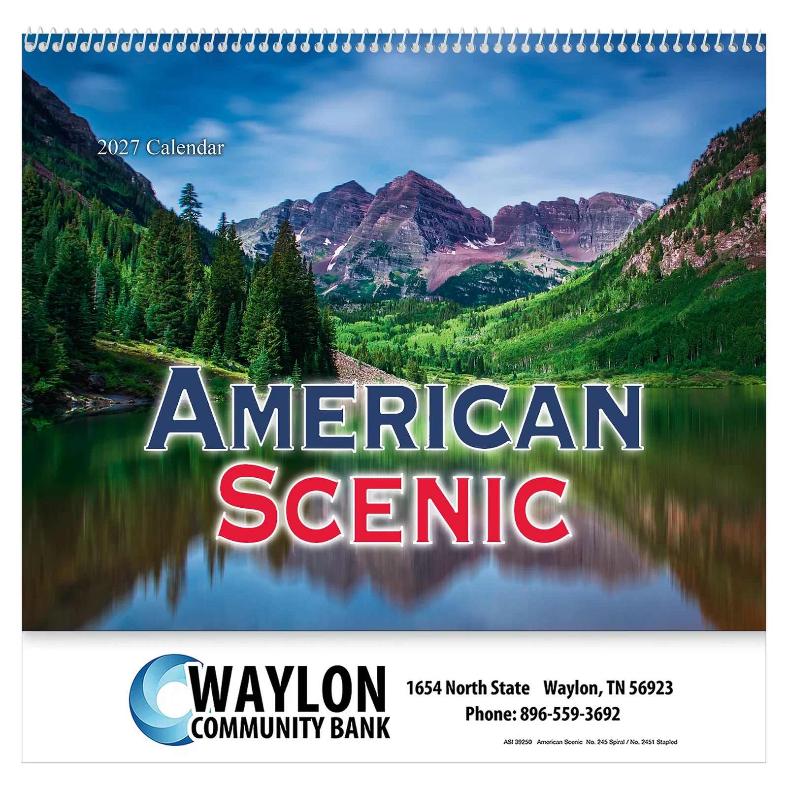 American Scenic Wall Calendar: 2025 Spiral Bound