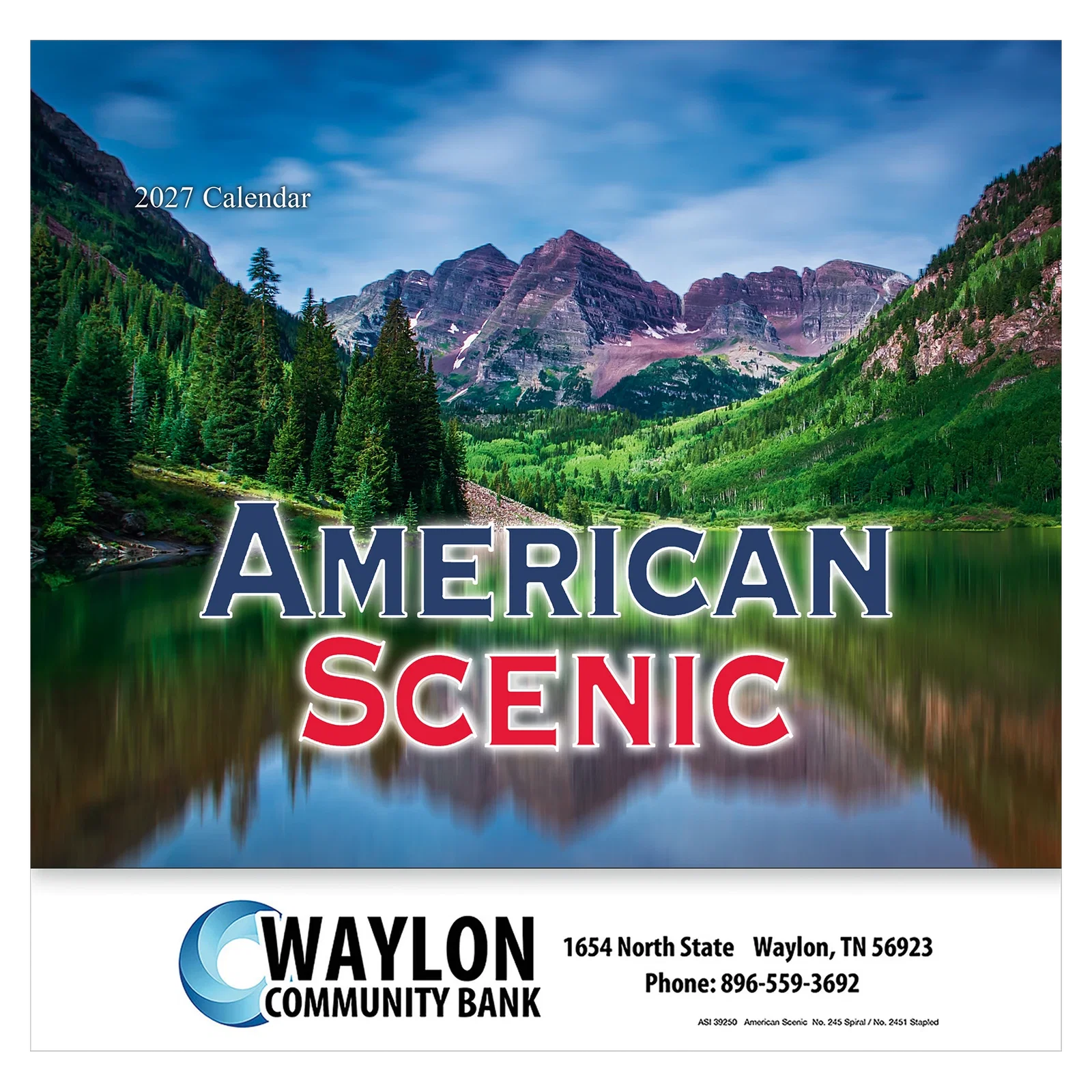 American Scenic Wall Calendar: 2025 Stapled