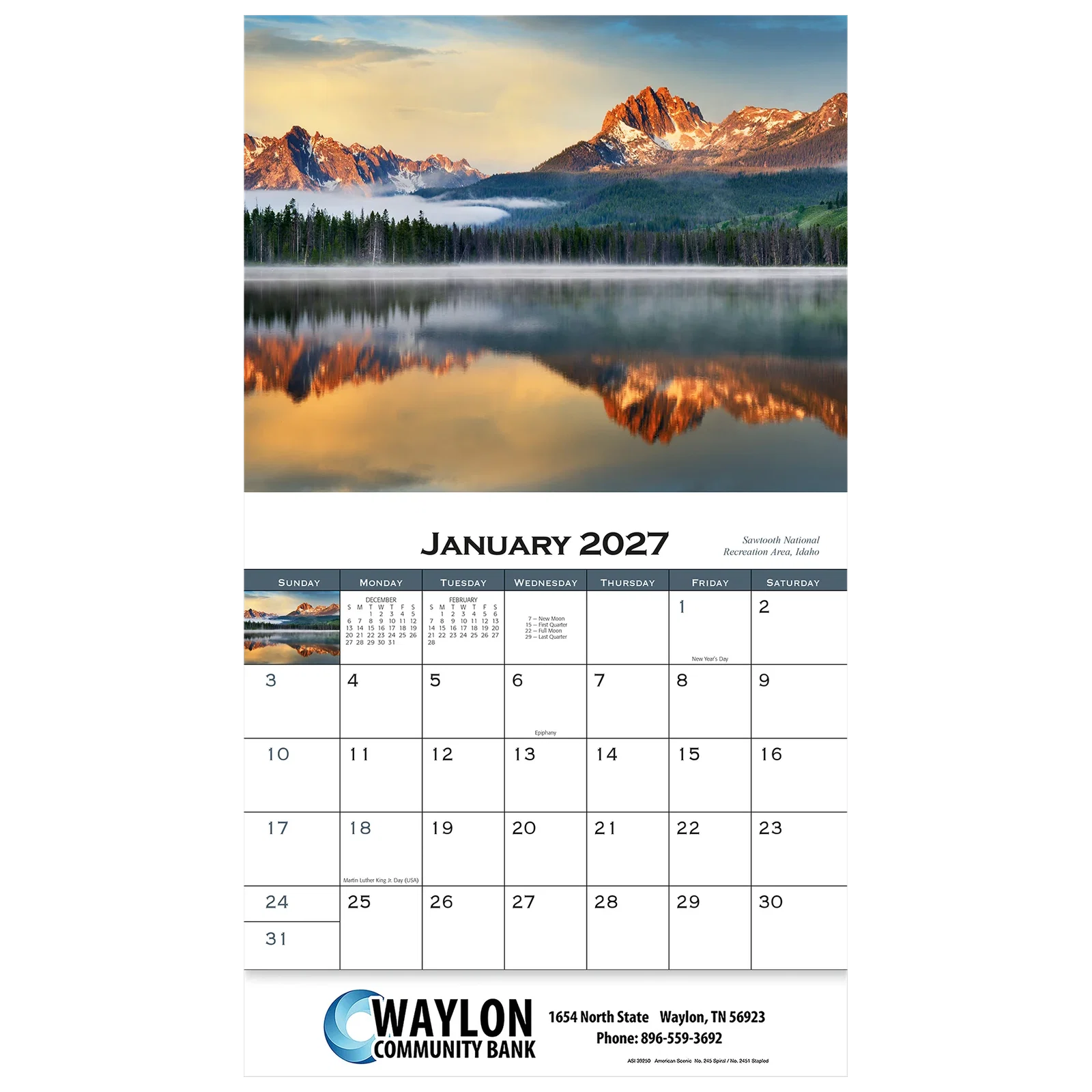 American Scenic Wall Calendar: 2025 Stapled — view 2