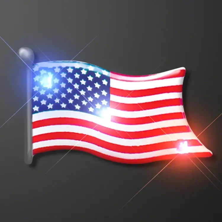 American USA Flag LED Lapel Pins — view 5