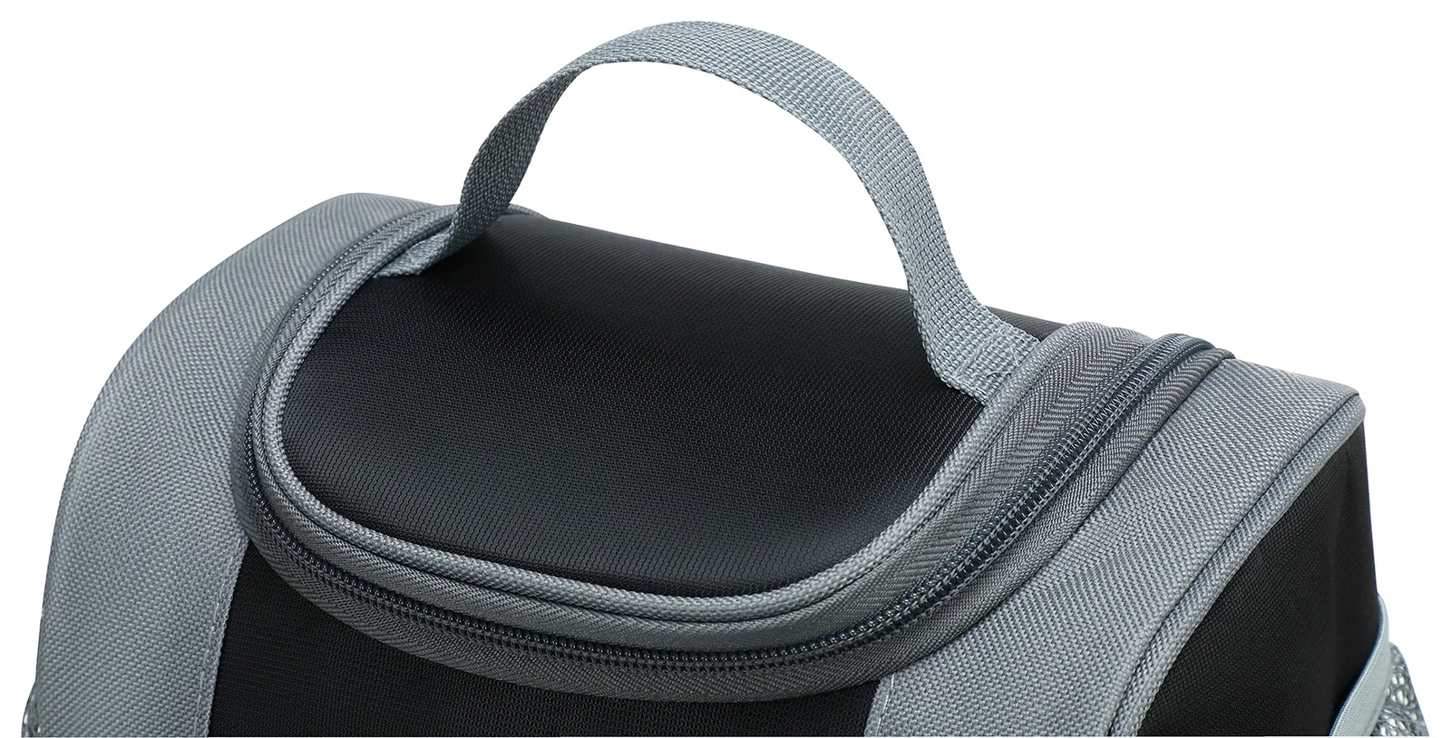 Side profile of the Americana RPET 2-Compartment Lunch Cooler Bag, showing the carry handle
