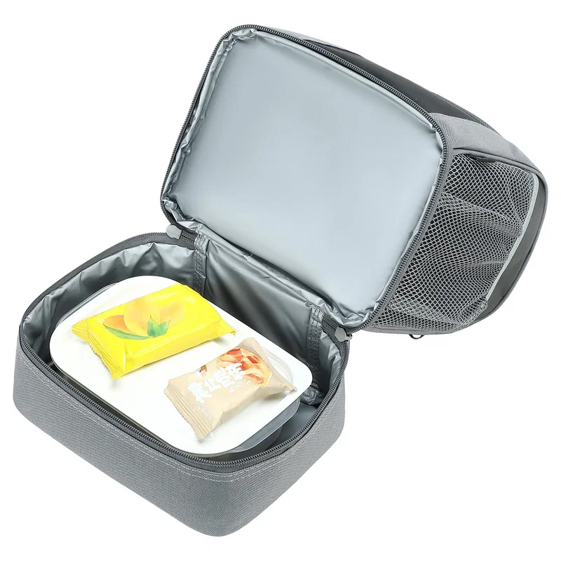 Americana RPET 2-Compartment Lunch Cooler Bag carried over the shoulder, lifestyle shot