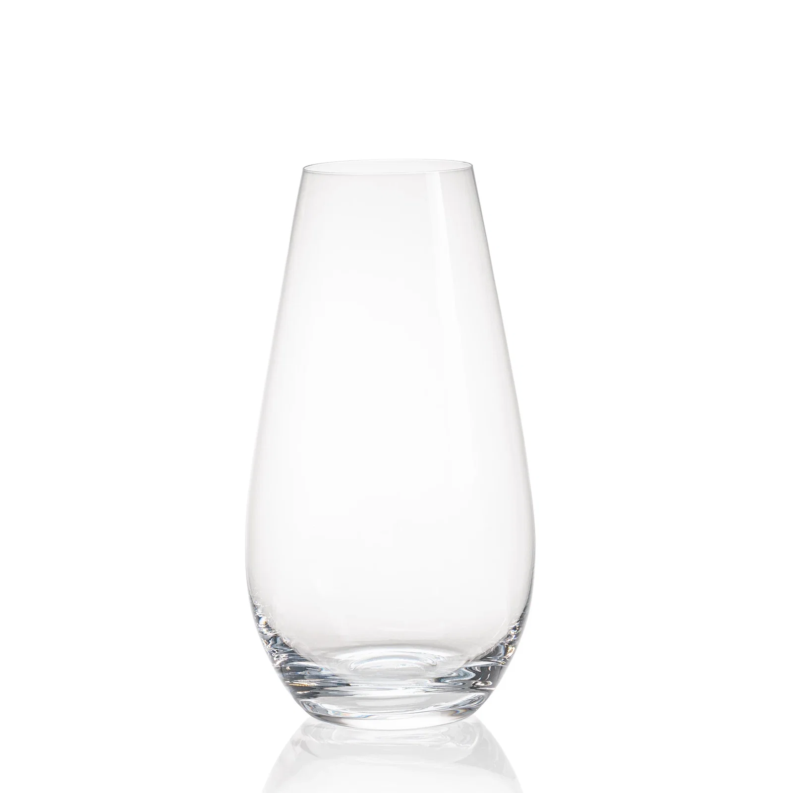 Custom Lead Free Crystalline Vase with Thick Base Flowing Into Sides for sales achievement awards