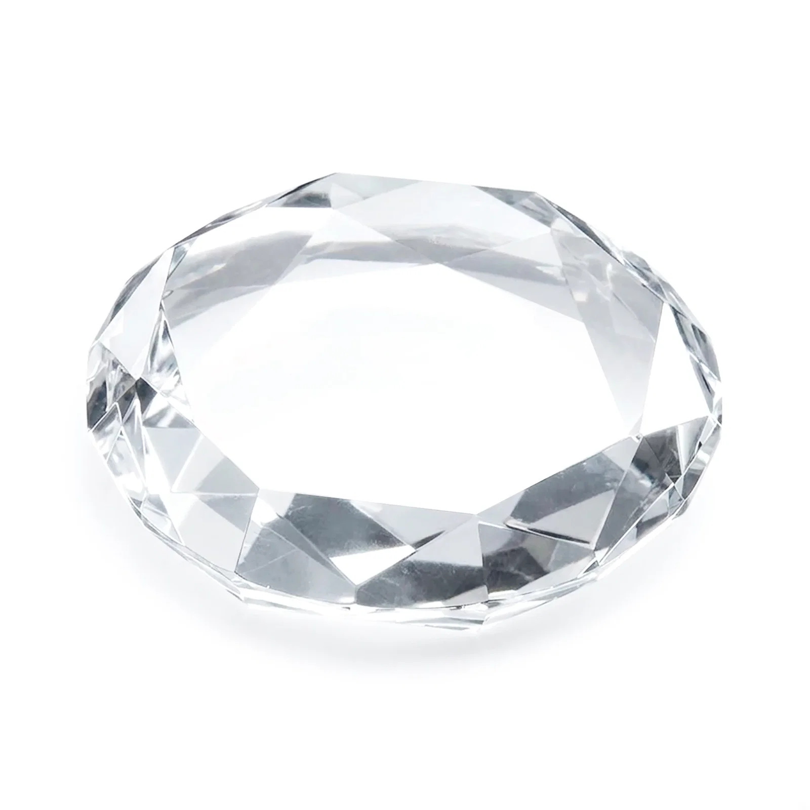 Custom Gem-Cut Octagon Crystal Paperweight, 2.75" x 0.75", client appreciation gift for team milestone celebrations