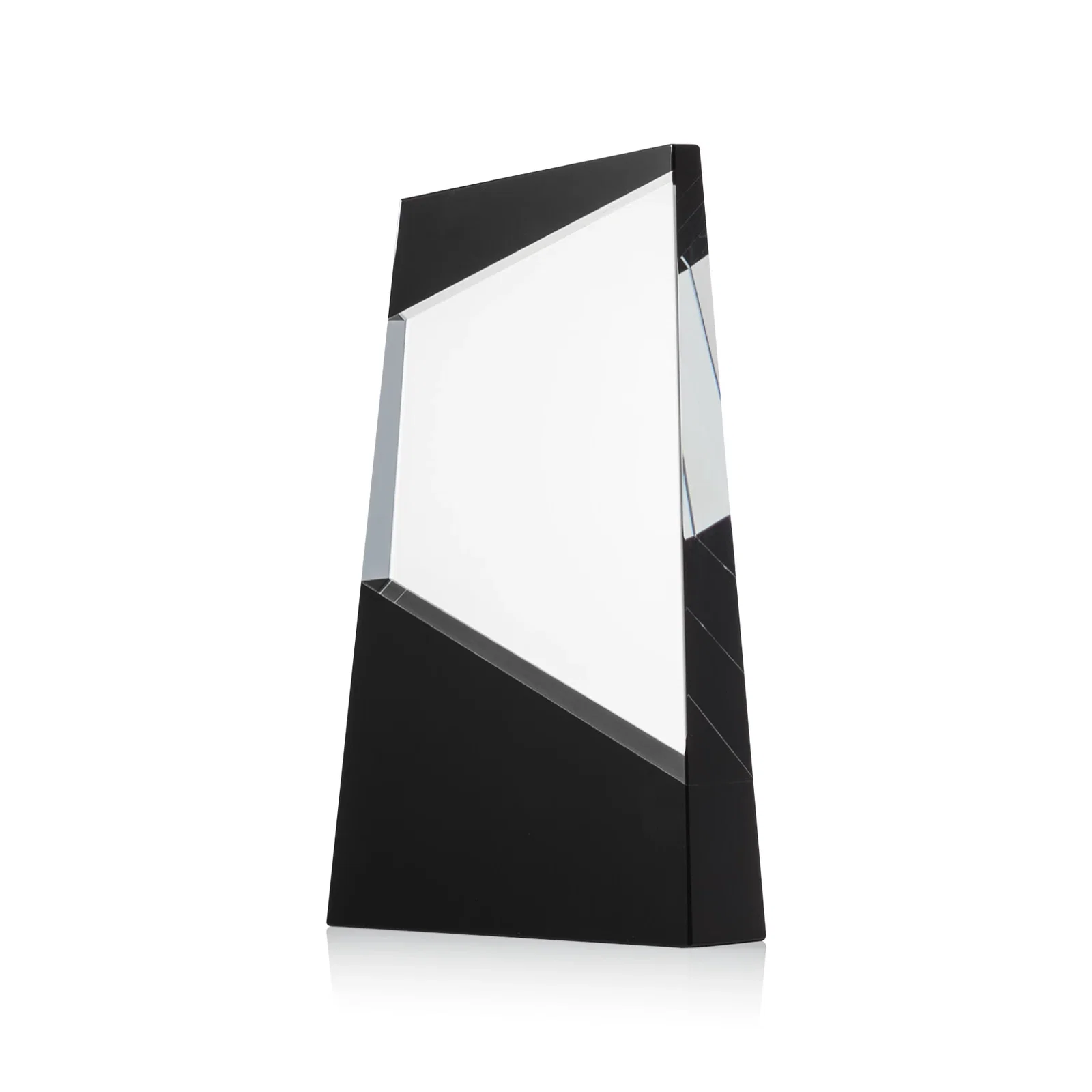 Promotional Ebony and Clear Optical Crystal Angled Wedge Award, awards for safety achievement programs
