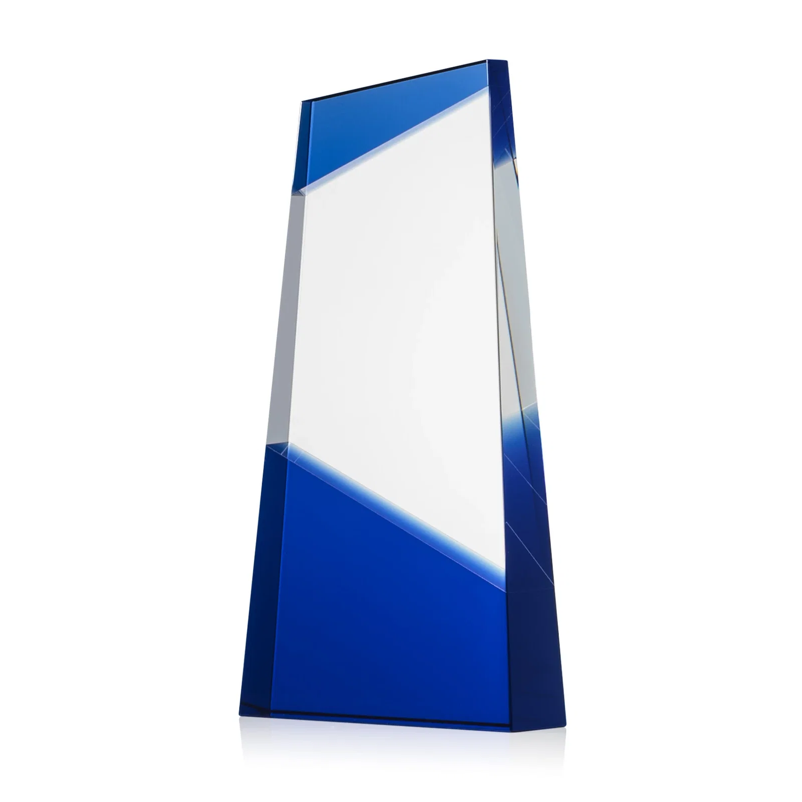 Branded Ebony and Clear Optical Crystal Angled Wedge Award, awards for sales achievement awards
