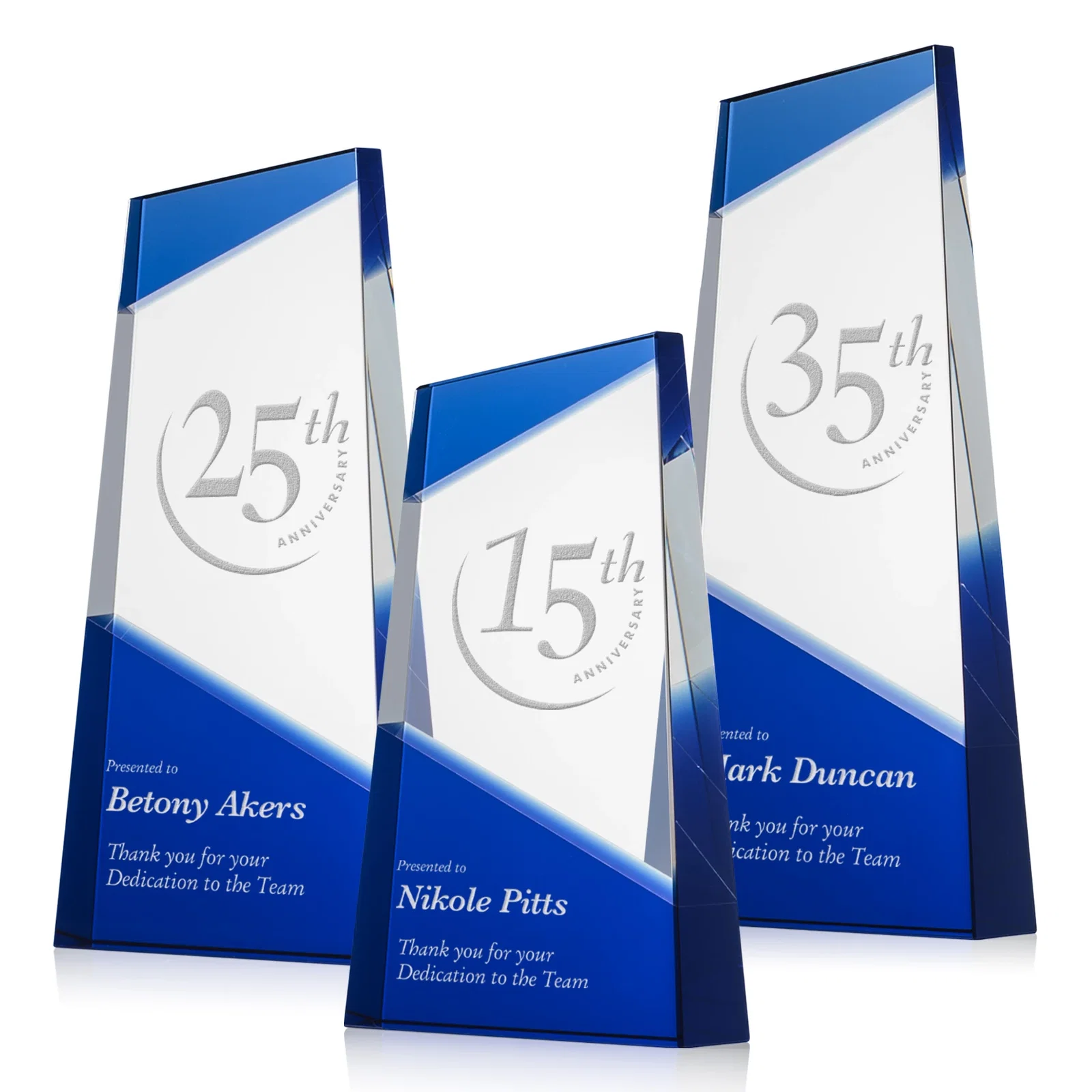 Custom Ebony and Clear Optical Crystal Angled Wedge Award, awards for safety achievement programs