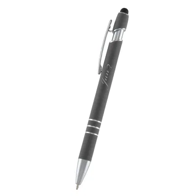 Ballpoint pen finished with a stylus tip for touchscreens