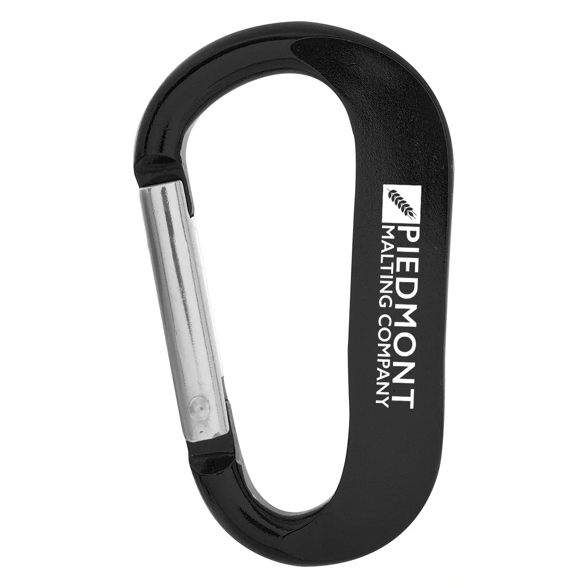 Gate arm that opens along the side of the carabiner