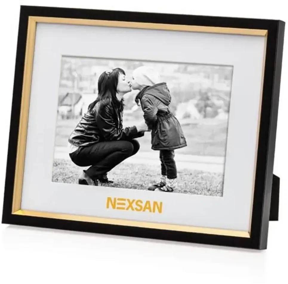 Elegant Custom Brandable Lucite and Gold Trimmed Picture Frame