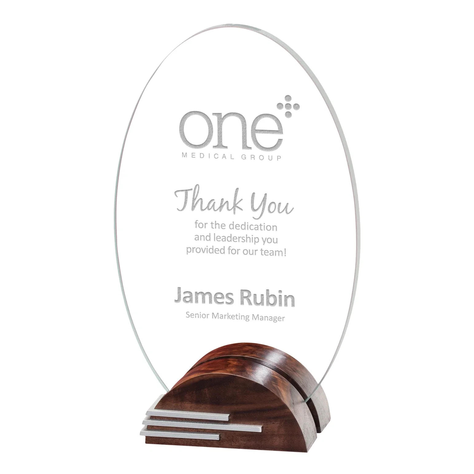 Anita Custom Starfire and Walnut Award — view 2