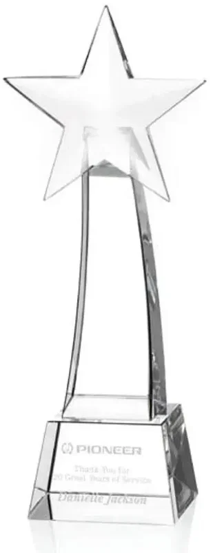 Custom Engraved Crystal Star Award for Employee Recognition - Anson Rise β view 1
