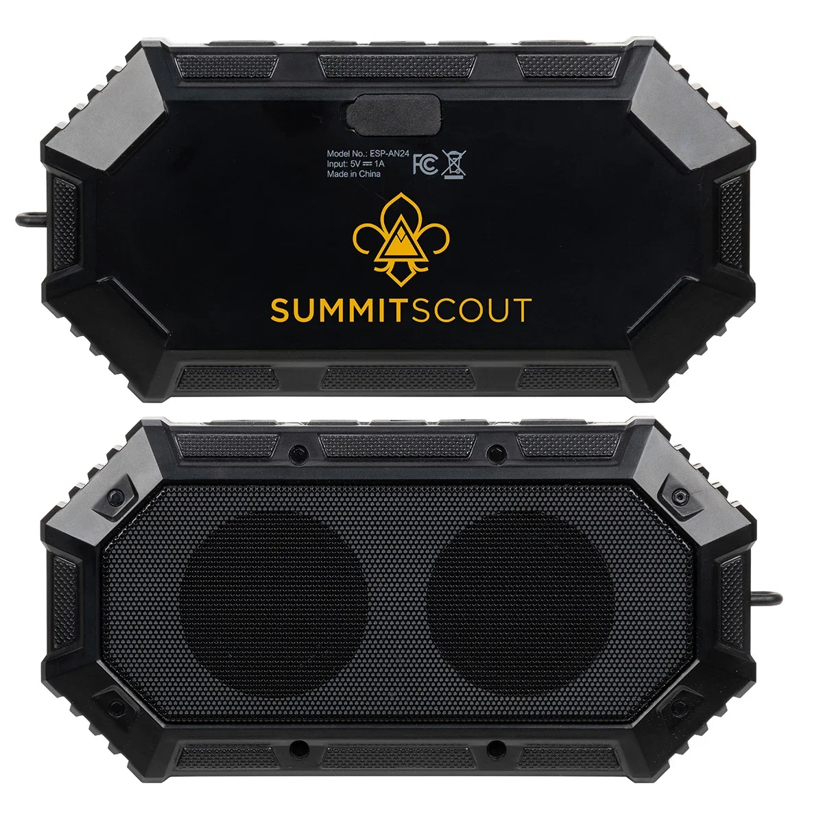 Anthem Light-Up Waterproof Wireless Speaker glowing in the dark, in-use lifestyle shot