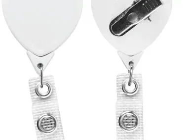 Anti-Microbial Heart Shape Badge Reel (Single & Double Strap) — view 2