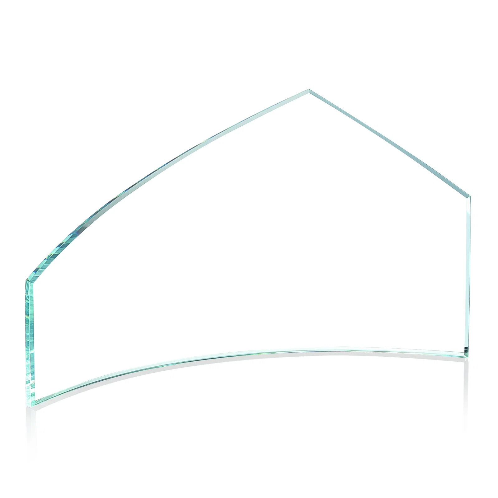 Custom Starfire Crystal Peak-and-Crescent Award, Free of Green Cast, awards for graduation ceremonies