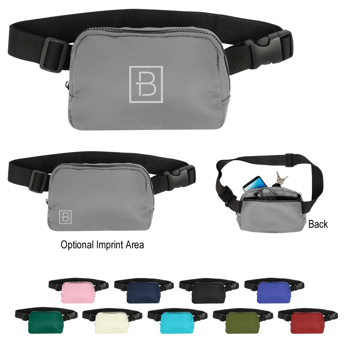 Typical setup for hands-free carry on a plain surface