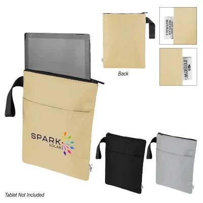 Padded sleeve sized to hold a tablet or hardcover book