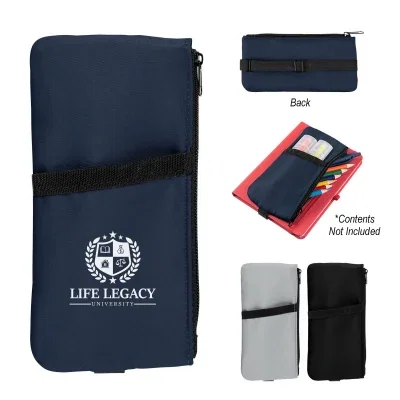 Slim pouch sized to sit alongside a notebook or journal