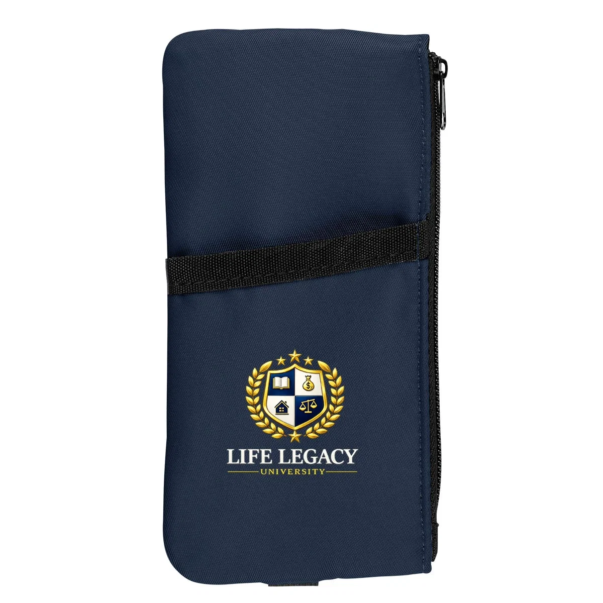 Isolated shot of the slim pouch on a clean surface