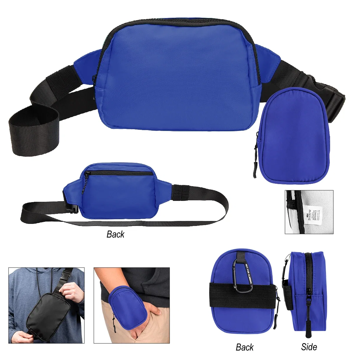 Smaller case placed in front of the larger bag