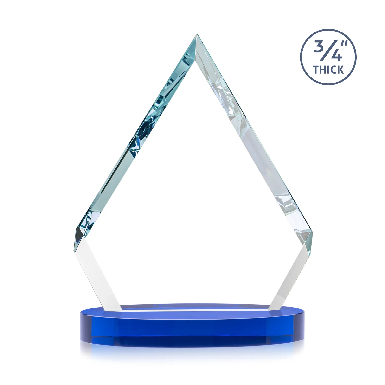 Custom Starfire Crystal Diamond Award With a Full-Color Printed Base, awards, with your logo for team milestone celebrations