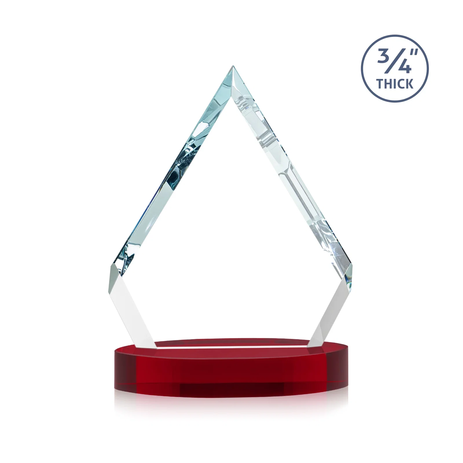 Custom Starfire Crystal Diamond Award With a Full-Color Printed Base, awards, with your logo for donor appreciation