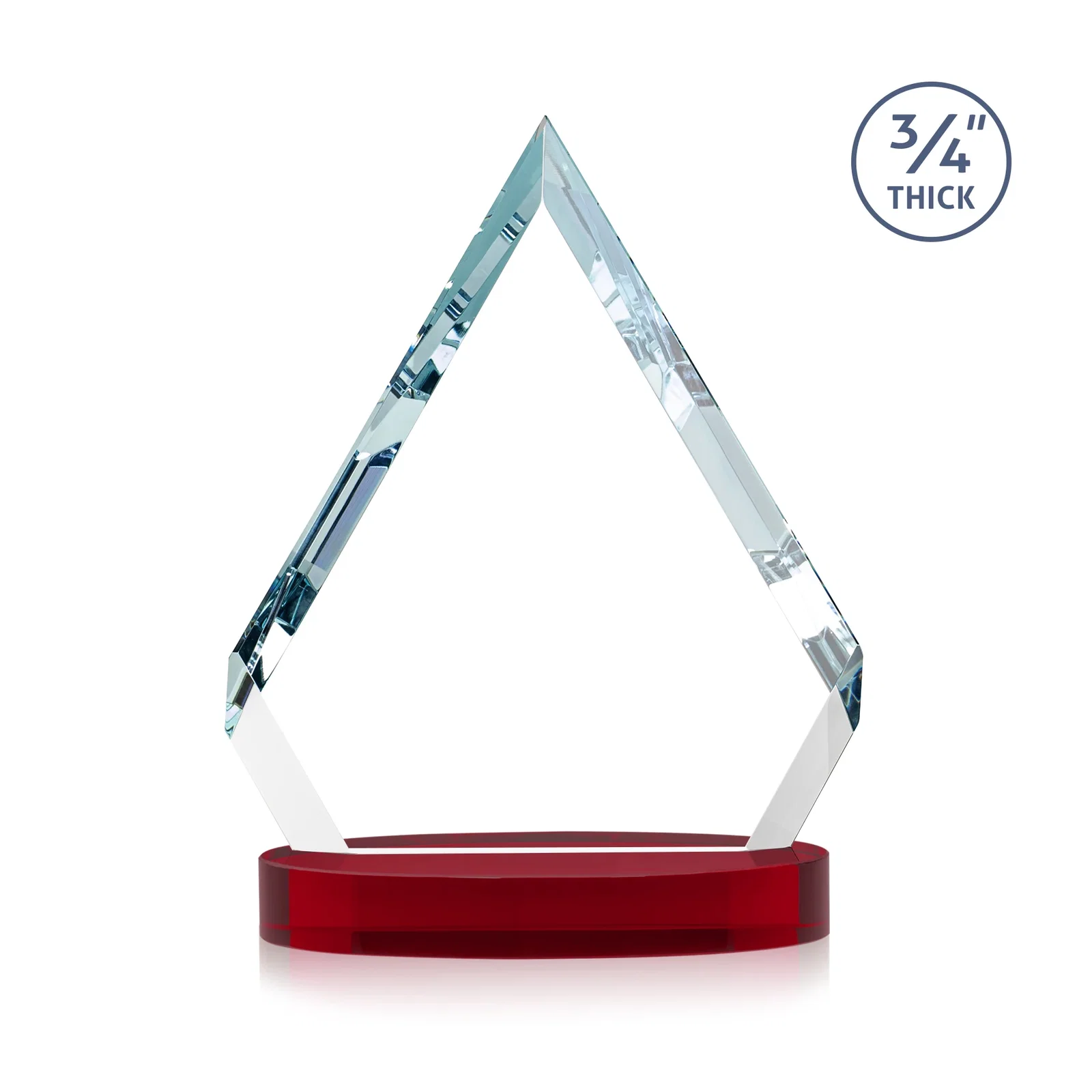 Custom Starfire Crystal Diamond Award With a Full-Color Printed Base, awards, with your logo for graduation ceremonies