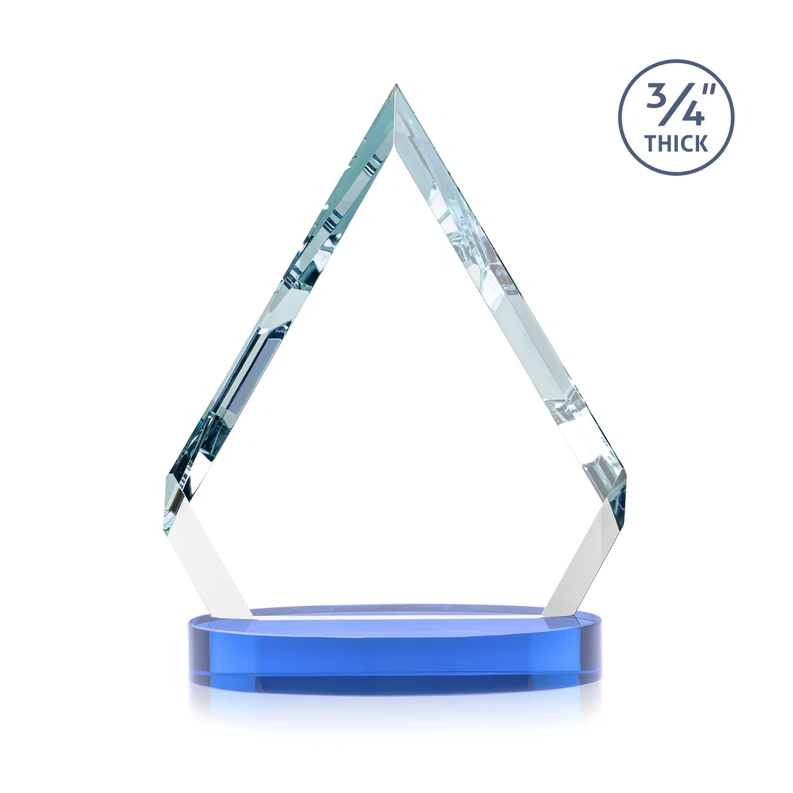 Custom Starfire Crystal Diamond Award With a Full-Color Printed Base, awards, with your logo for dealer and partner awards