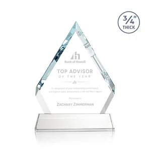 Starfire Crystal Diamond Award on a Tall Tapered Base